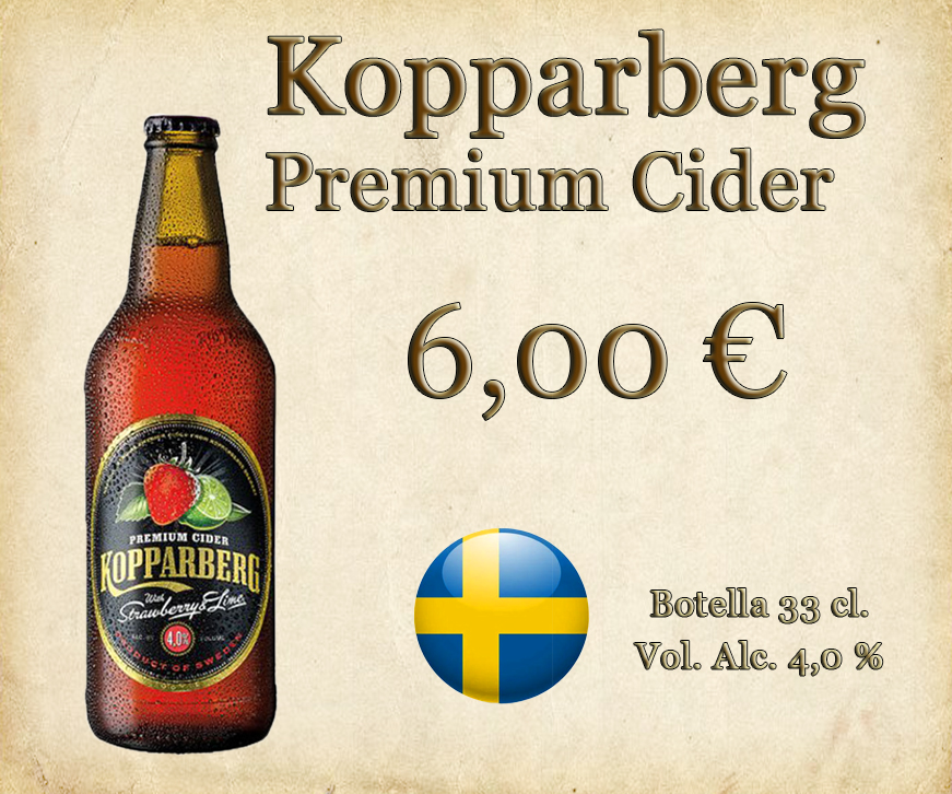Kopparberg Premium Cider Fresa y Lima